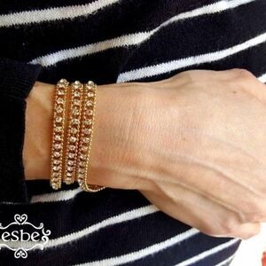 Sara Blaine/eSBe Gold Crystal Necklace/Bracelet